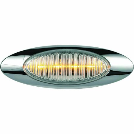 OPTRONICS 4-Led 6.5in. Clear Lens Yellow Diodes Marker/Clearance Light With .180 Male Bullets And Bezel 00212336P